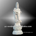 Hand Carved White Stone Buddha Statues